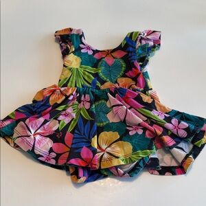 Jungle Blooms Flutter Twirl Dress with Bodysuit